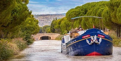 Anjodi cruising on the Canal du Midi, France