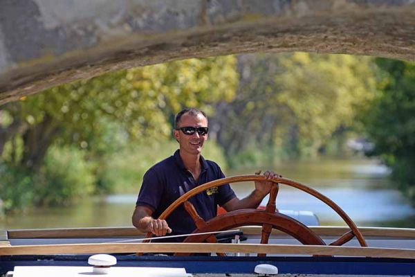 Luxury barge cruise Anjodi Captain, Laurent Chevallier