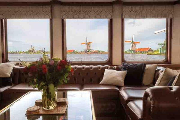 Luxury hotel barge, Panache - saloon
