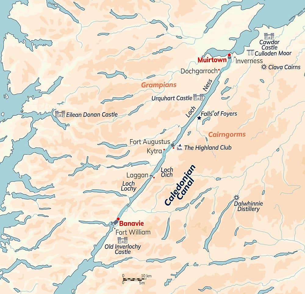 Caledonian Canal Maps Scotland