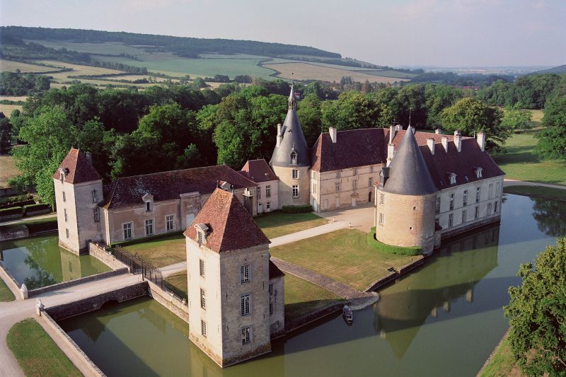Chateau de Commarin - Aerial View