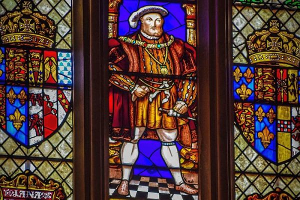 Hampton Court Palace - Henry VIII Stained Glass Window