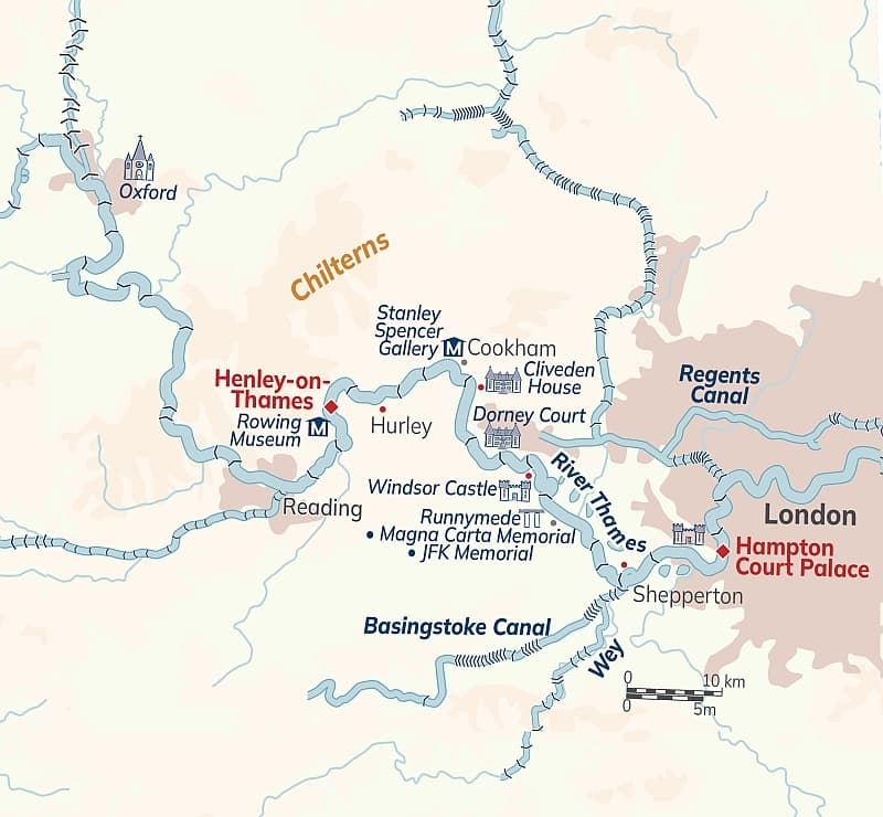 thames river europe map