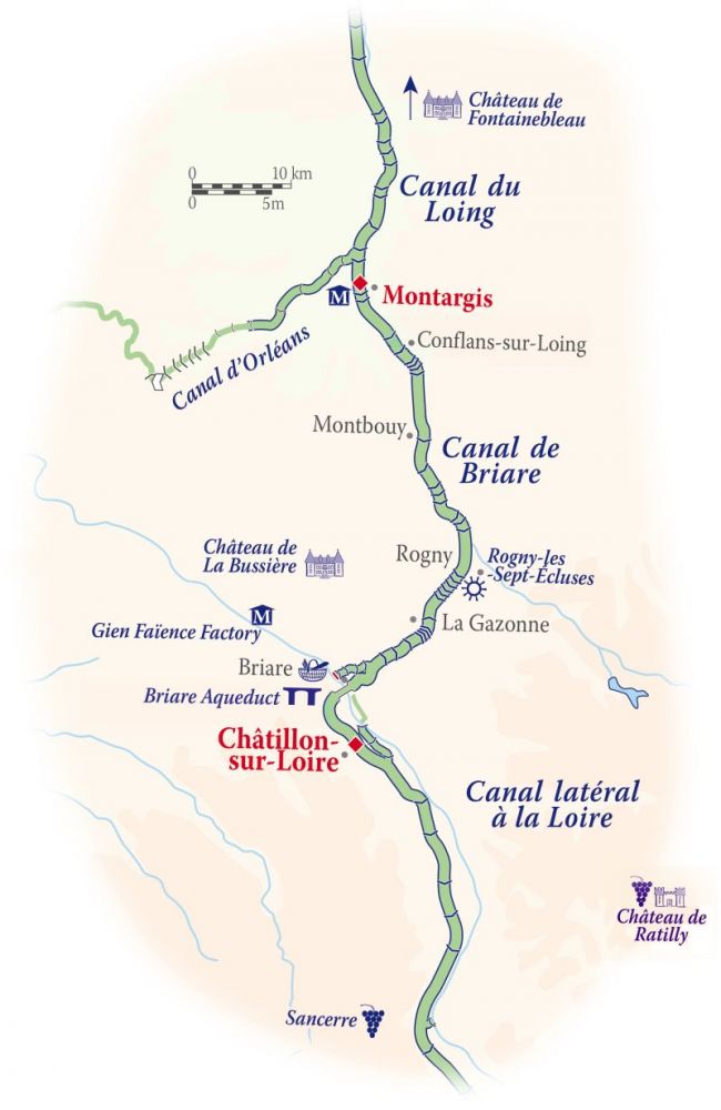 Canal de Briare Map