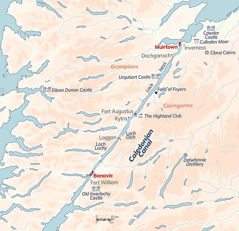 Caledonian Canal Scotland Map