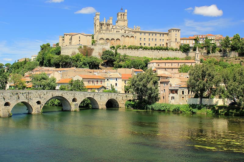 Bridge and cathedral at Beziers