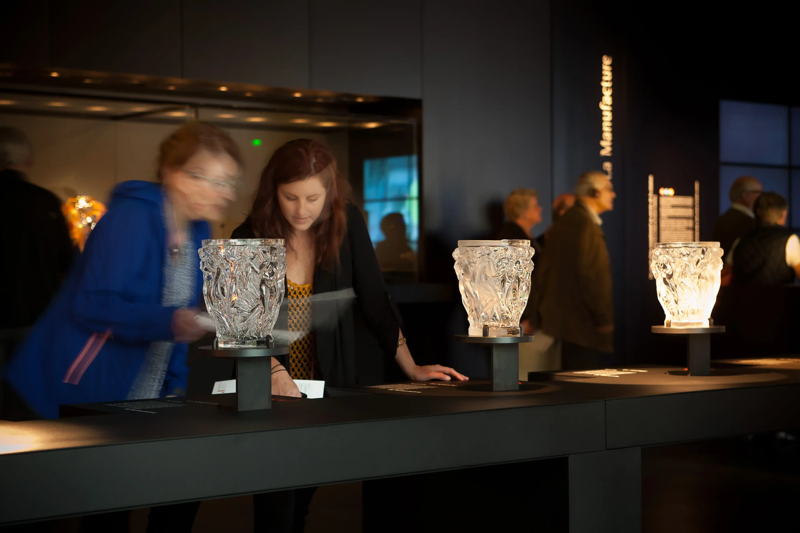 Glass display at the Rene Lalique Museum