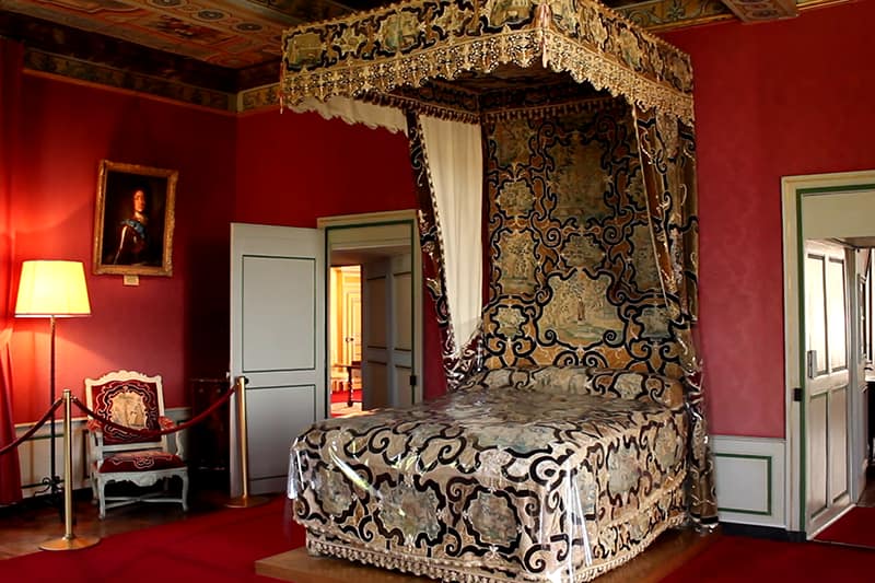 Bed chambers at the time of King Louis XIV at the Chateau de Bazoches