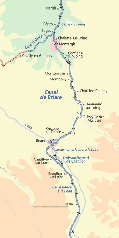 Canal de Briare Map