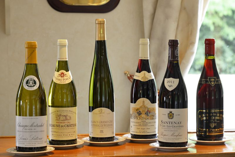 Selection of Burgundy Wine and Bordeaux Wine
