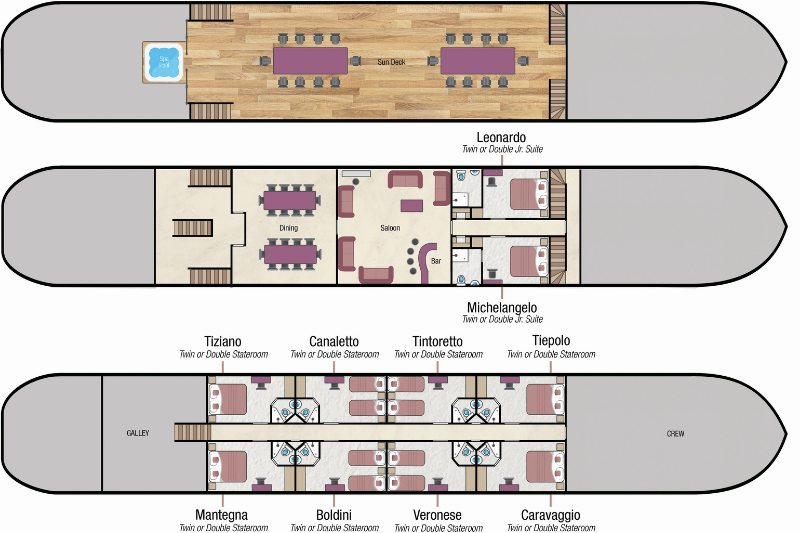 LBV - Deck Plan - River Cruises in Italy
