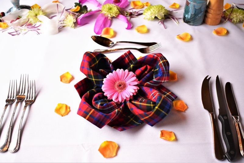 Dining Table aboard Scottish Highlander