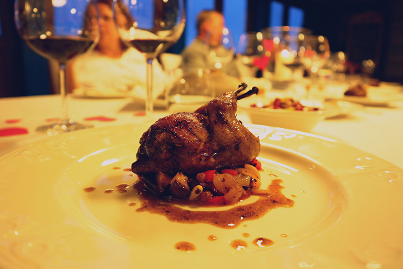 Haute cuisine served aboard La Bella Vita luxury barge cruise, photo by Lily Heise