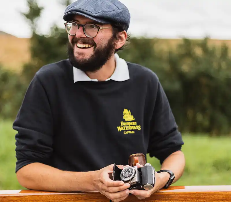 Captain Matthew Price from hotel barge L'Art de Vivre