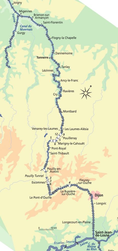 Burgundy Canal Map
