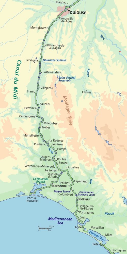 Canal du Midi map