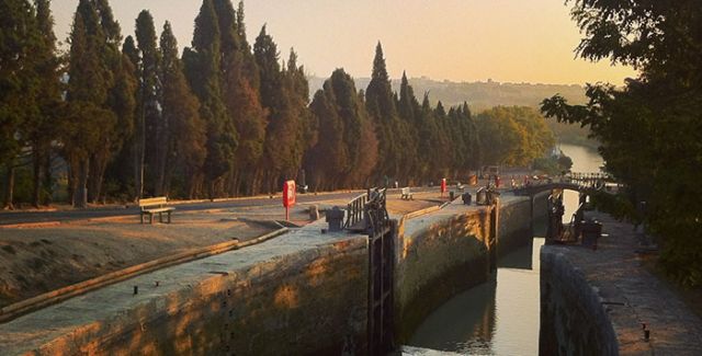 The Canal du Midi’s Fonserannes Locks