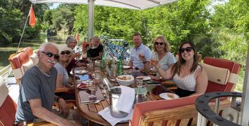 Athos guests on sundeck - European Canal Cruises