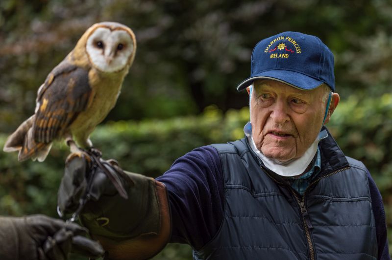 Gentleman with an owl