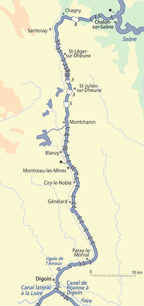 Canal du Centre Map