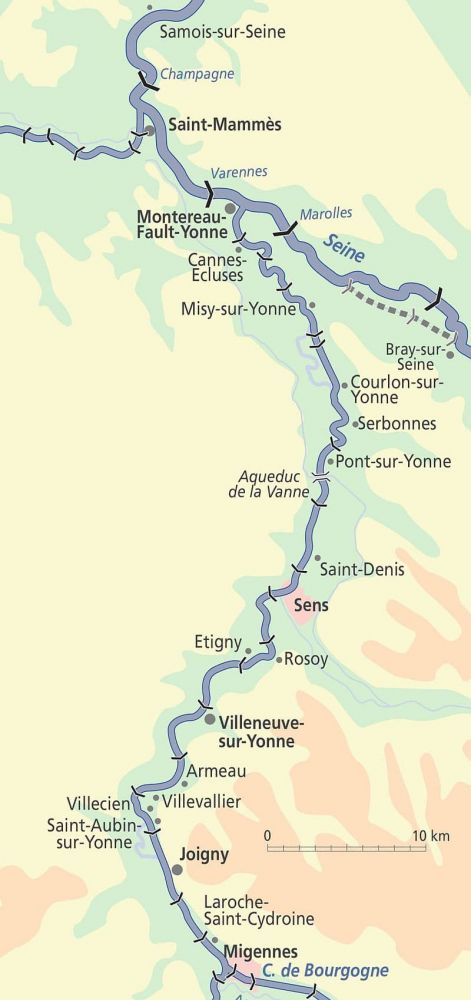 River Yonne Map