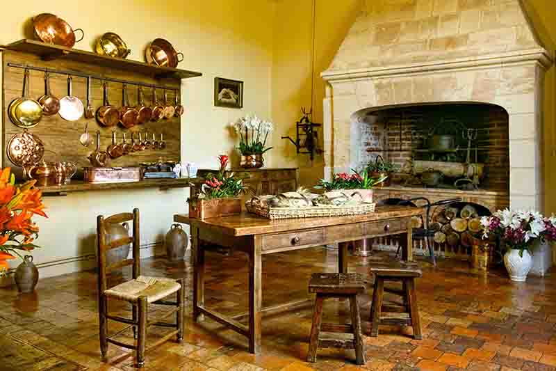 Working kitchens at the Château de Villandry © f.paillet