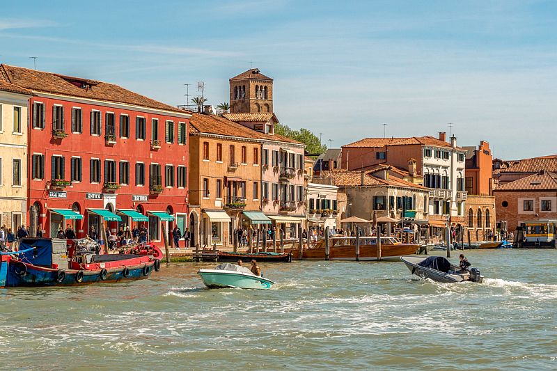 The colourful island of Murano, famed for its glassware
