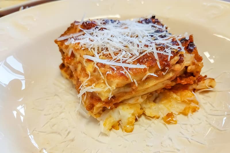Homemade lasagne by chef Andrea, by Rose Palmer-Sungail