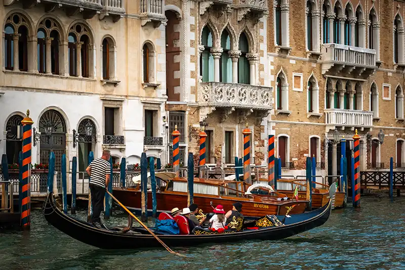 Venetian gondola on the Venice Waterways