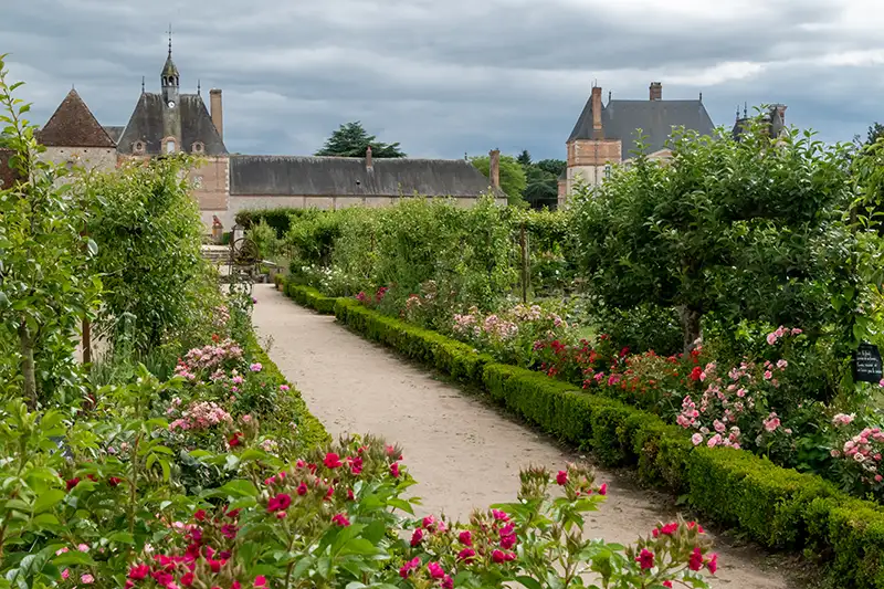 Kitchen garden at the Chateau de La Bussiere