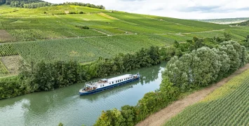 Kir Royale cruising on the River Marne in Champagne