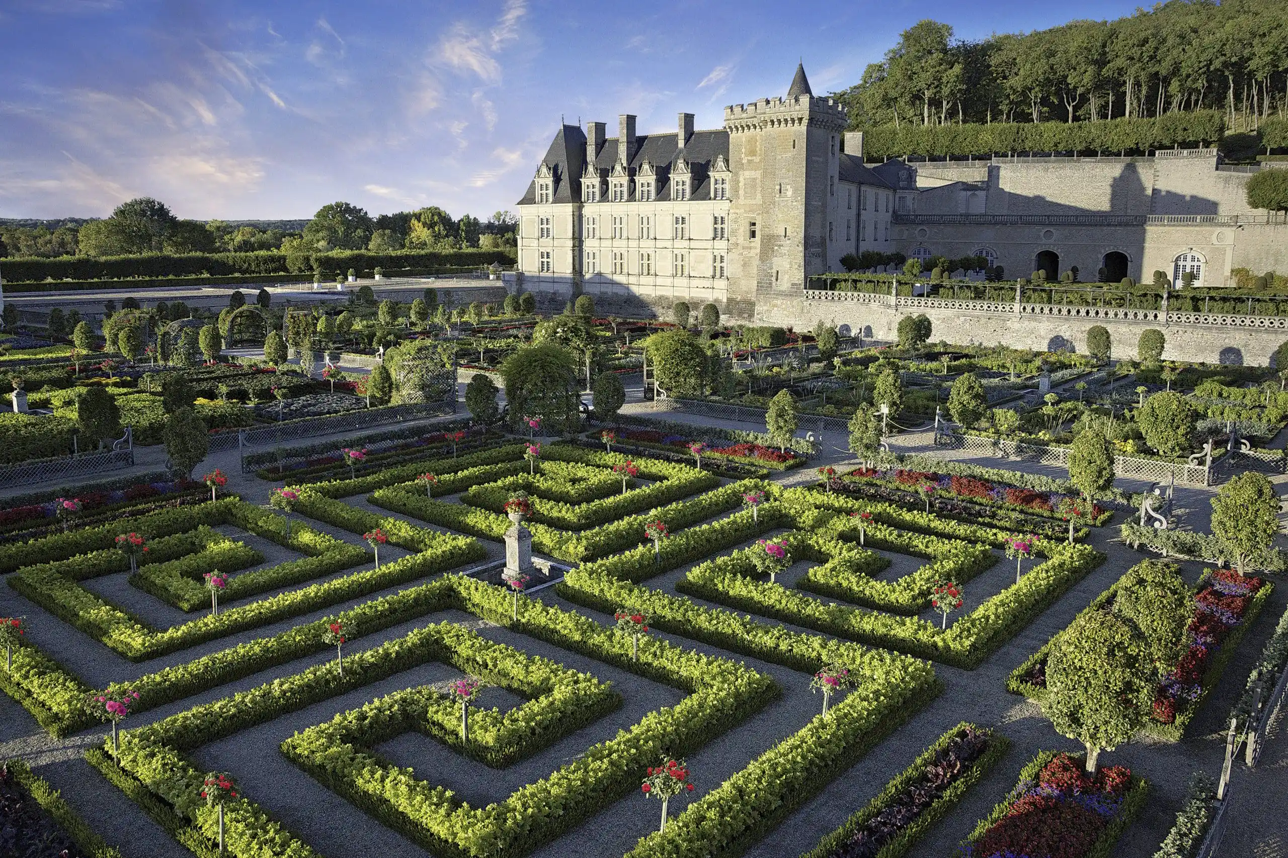 Chateau de Villandry and gardens in the Loire Valley. Credit F.Paillet