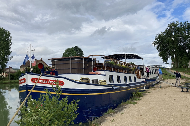 La Belle Epoque moored courtesy of Buzzy Gordon