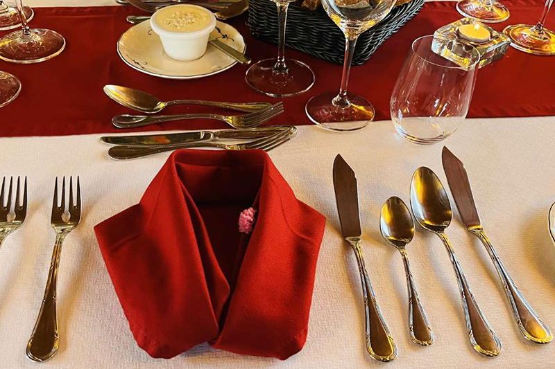 Captain's Dinner setting aboard La Belle Epoque Captain's Dinner setting aboard La Belle Epoque by Michael Edwards