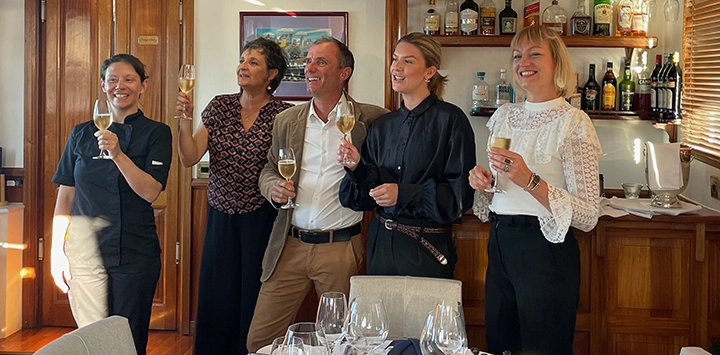 Captain's Dinner aboard Anjodi by Lisa Thompson