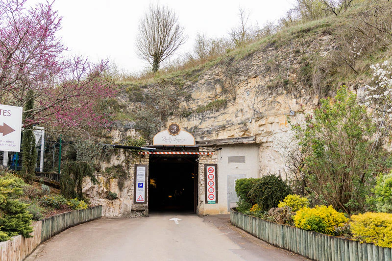 Entrance to Bailly Lapierre underground wine caves