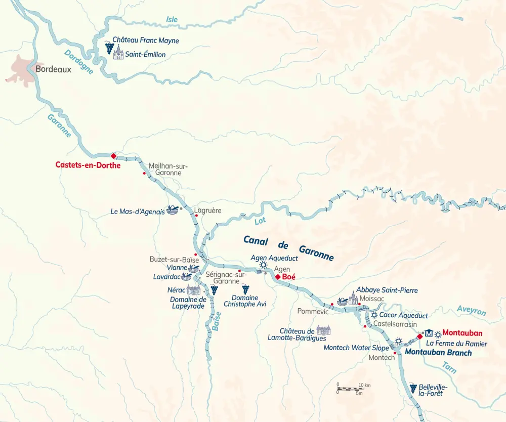 Rosa Gascony & Bordeaux Map