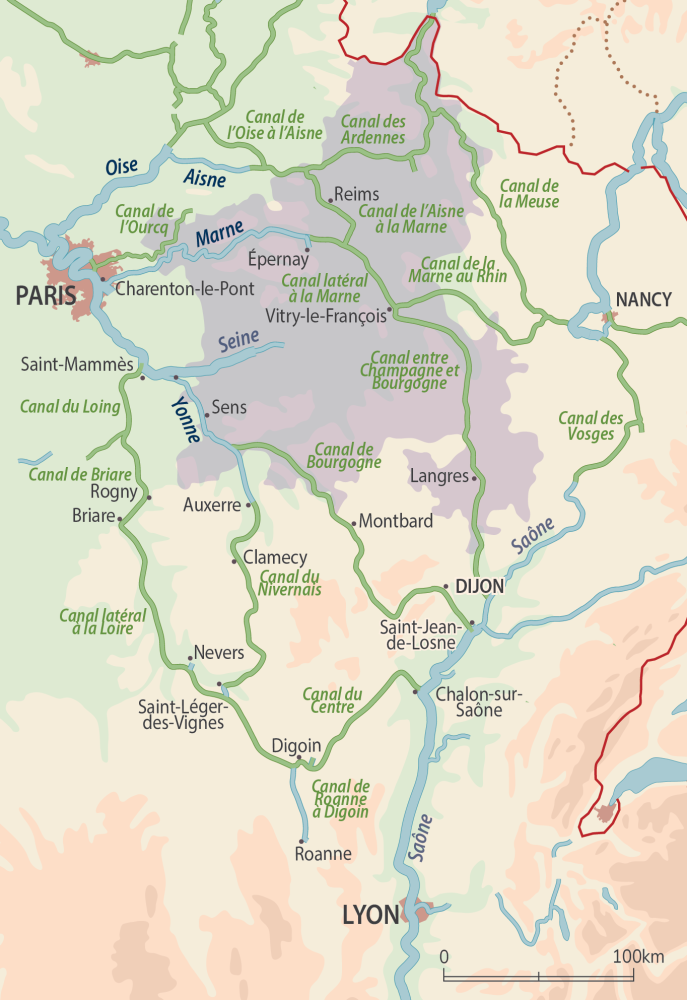 Champagne region map