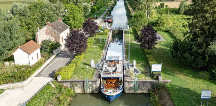 Canal cruise with Kir Royale on the inland watereways of France