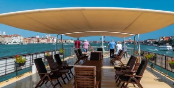 Luxury river cruise on board La Bella Vita - view from the Sundeck