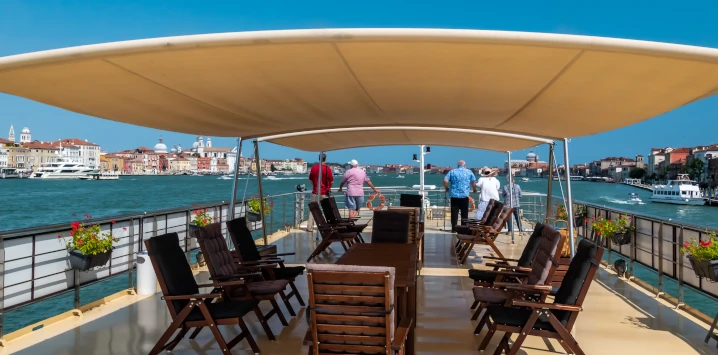 Luxury river cruise on board La Bella Vita - view from the Sundeck