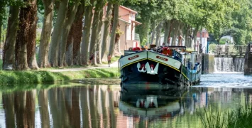 Onboard hotel barge Rosa in Gascony France by Rose Palmer